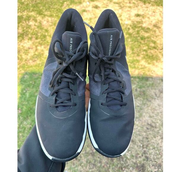 Nike Air Precision II  Men's Basketball Athletic Shoes Size 12 Black And‎ White - Picture 8 of 12